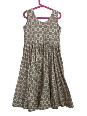 Alice + Ames Check Floral Tank Dress